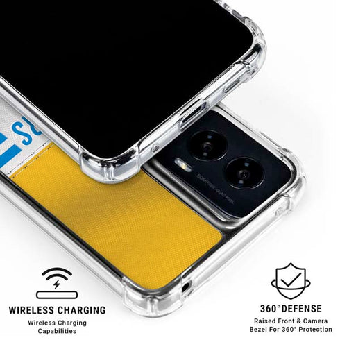 NFL Los Angeles Chargers White Striped Moto G Power 5G (2024) Clear Case