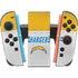 NFL Los Angeles Chargers White Striped Nintendo Switch 2 (2025) Joy-Con Controller Skin