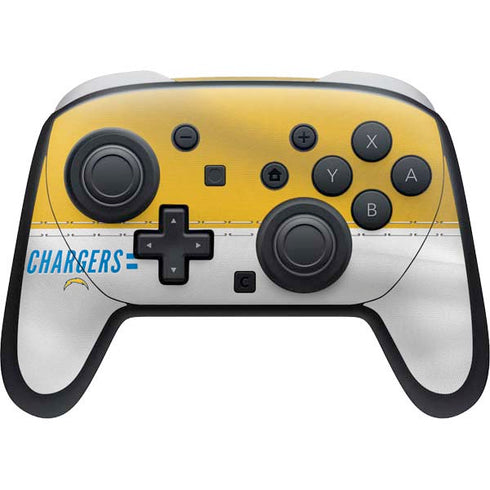 NFL Los Angeles Chargers White Striped Nintendo Skins
