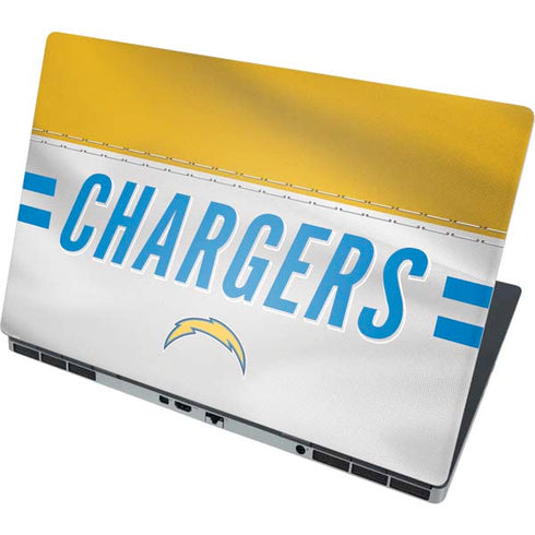 NFL Los Angeles Chargers White Striped Dell Precision Skin