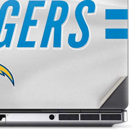 NFL Los Angeles Chargers White Striped Dell Precision Skin