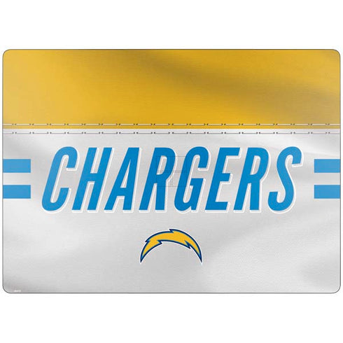 NFL Los Angeles Chargers White Striped Surface Laptop 7 13.8in Skin