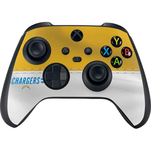 NFL Los Angeles Chargers White Striped Xbox Series X Bundle Skin