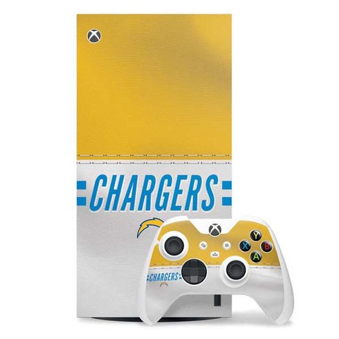NFL Los Angeles Chargers White Striped Xbox Series X Skins