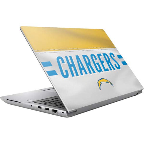 NFL Los Angeles Chargers White Striped HP ZBook Fury 16 G10 Skin
