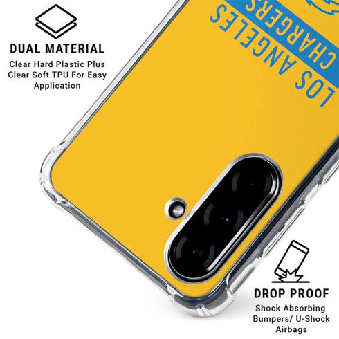 NFL Los Angeles Chargers Yellow Performance Series Galaxy A36 5G Clear Case