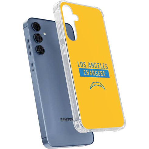 NFL Los Angeles Chargers Yellow Performance Series Galaxy A55 5G Clear Case
