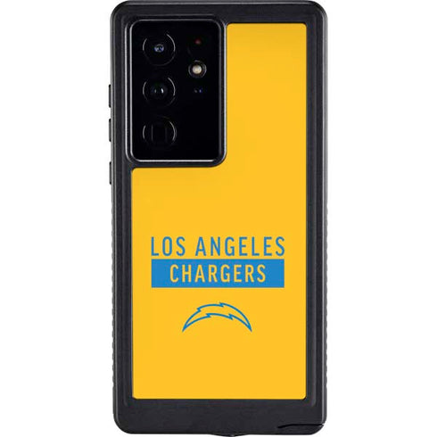 NFL Los Angeles Chargers Yellow Performance Series Galaxy S24 Ultra Waterproof Case