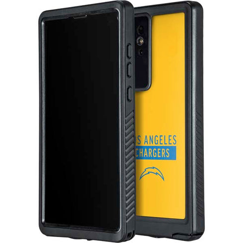 NFL Los Angeles Chargers Yellow Performance Series Galaxy S24 Ultra Waterproof Case