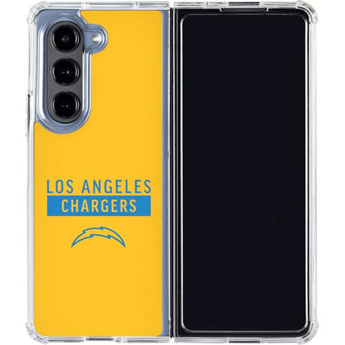NFL Los Angeles Chargers Yellow Performance Series Galaxy Z Fold5 5G Clear Case