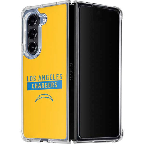 NFL Los Angeles Chargers Yellow Performance Series Galaxy Z Fold5 5G Clear Case