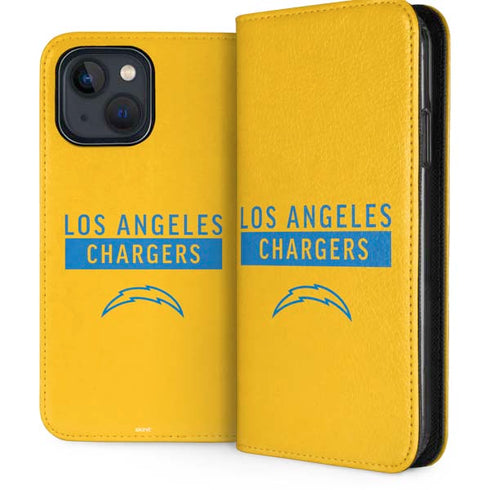 NFL Los Angeles Chargers Yellow Performance Series iPhone 15 Plus Folio Case