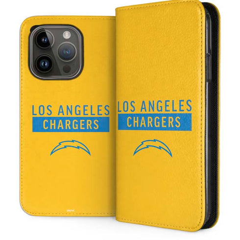 NFL Los Angeles Chargers Yellow Performance Series iPhone 15 Pro Folio Case