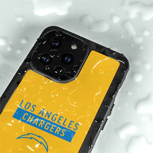 NFL Los Angeles Chargers Yellow Performance Series iPhone 15 Pro Waterproof Case