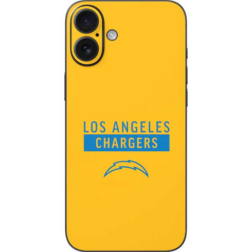 NFL Los Angeles Chargers Yellow Performance Series iPhone 16 Plus Skin