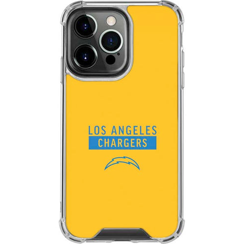 NFL Los Angeles Chargers Yellow Performance Series iPhone 16 Pro Clear Case