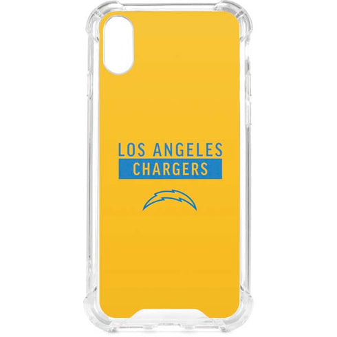 NFL Los Angeles Chargers Yellow Performance Series iPhone XS Clear Case