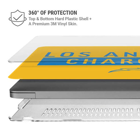NFL Los Angeles Chargers Yellow Performance Series MacBook Pro 14in (2021-24) Case plus Skin