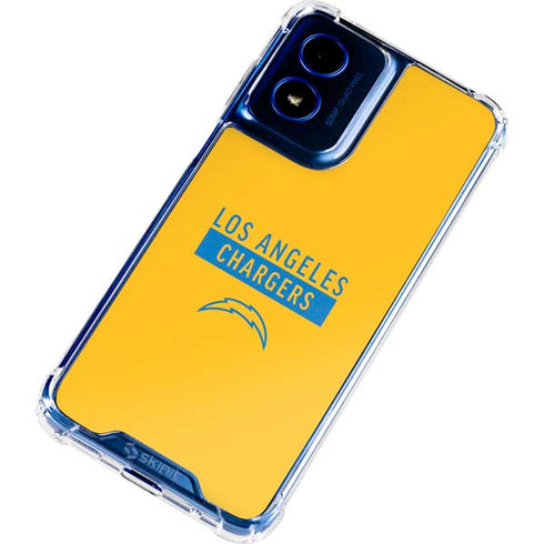 NFL Los Angeles Chargers Yellow Performance Series Moto G 5G (2024) Clear Case