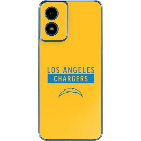 NFL Los Angeles Chargers Yellow Performance Series Moto G Play 4G (2024) Skin