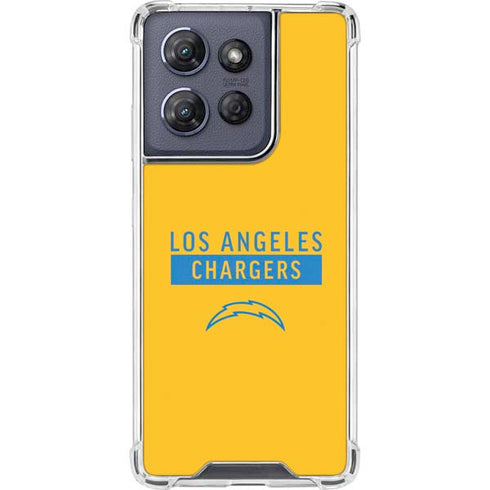 NFL Los Angeles Chargers Yellow Performance Series Moto G Play 5G (2025) Clear Case