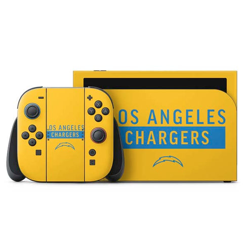 NFL Los Angeles Chargers Yellow Performance Series Nintendo Skins
