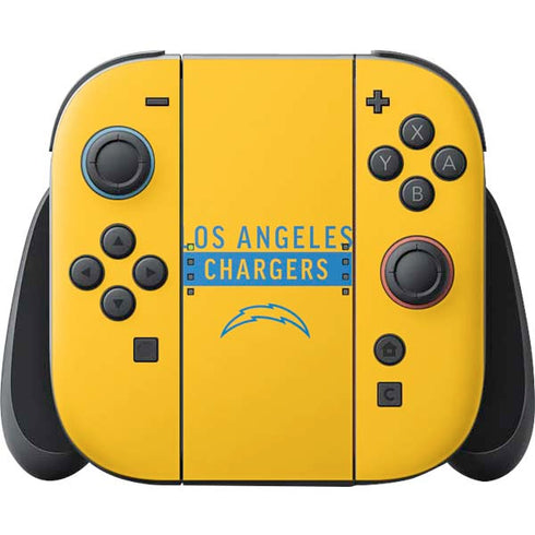 NFL Los Angeles Chargers Yellow Performance Series Nintendo Skins