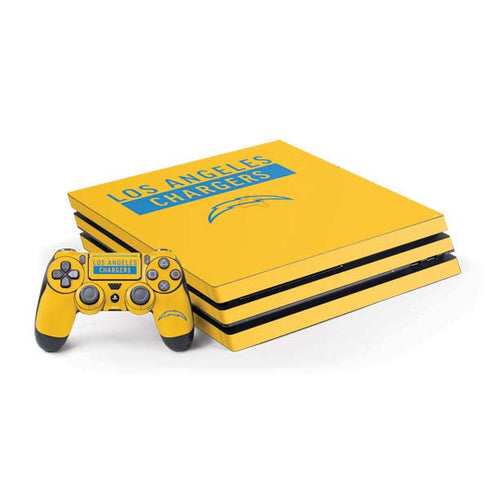 NFL Los Angeles Chargers Yellow Performance Series PlayStation PS4 Skins