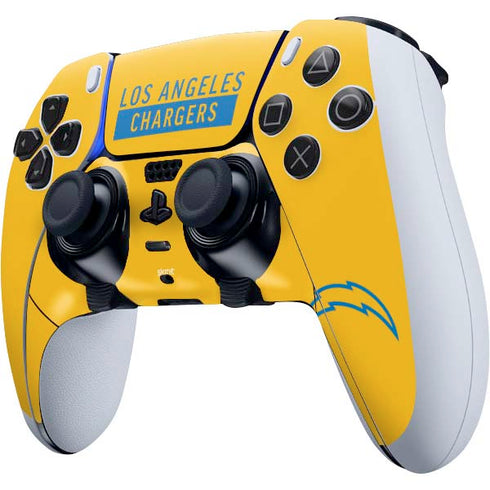 NFL Los Angeles Chargers Yellow Performance Series PS5 DualSense Edge Pro Controller Skin