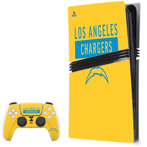 NFL Los Angeles Chargers Yellow Performance Series PS5 Pro Bundle Skin