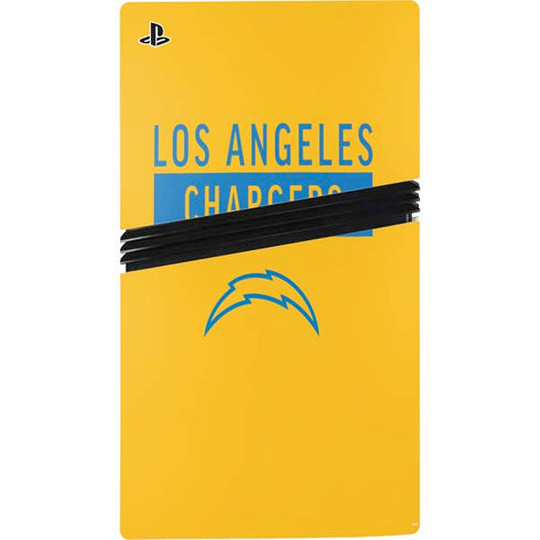 NFL Los Angeles Chargers Yellow Performance Series PS5 Pro Console Skin