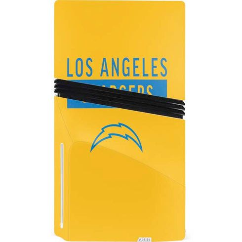 NFL Los Angeles Chargers Yellow Performance Series PS5 Pro Disk Console Skin