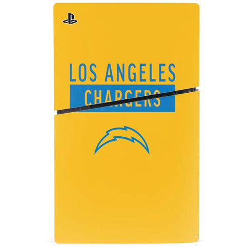 NFL Los Angeles Chargers Yellow Performance Series PS5 Slim Digital Edition Console Skin