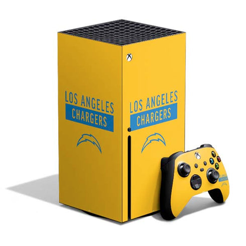 NFL Los Angeles Chargers Yellow Performance Series Xbox Series X Skins