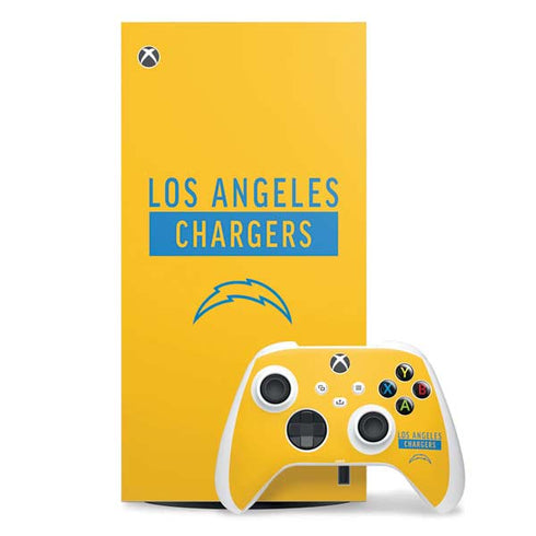 NFL Los Angeles Chargers Yellow Performance Series Xbox Series X Skins