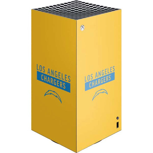 NFL Los Angeles Chargers Yellow Performance Series Xbox Series X Skins