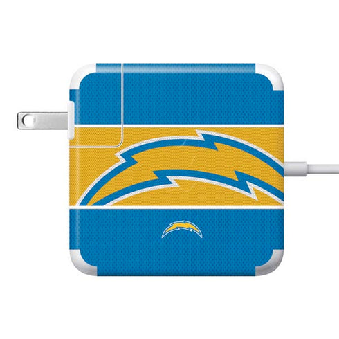NFL Los Angeles Chargers Zone Block 85W Power Adapter (15 and 17 inch MacBook Pro Charger) Skin