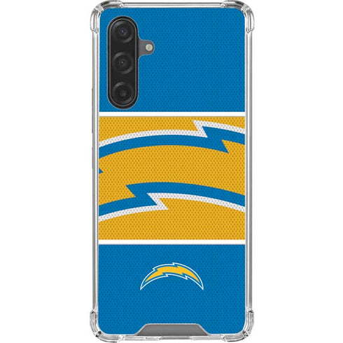 NFL Los Angeles Chargers Zone Block Galaxy A17 Clear Case