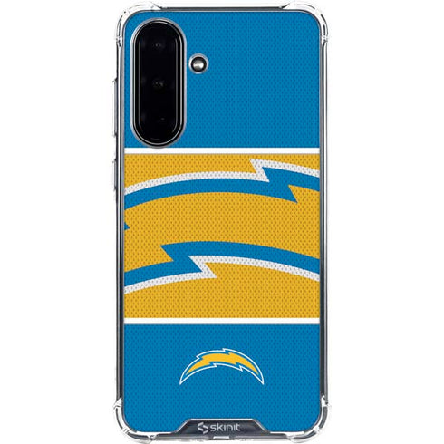 NFL Los Angeles Chargers Zone Block Galaxy A36 5G Clear Case