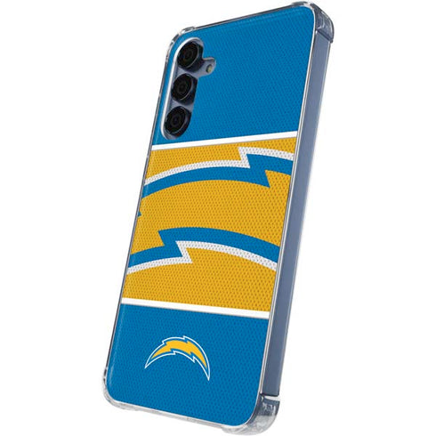 NFL Los Angeles Chargers Zone Block Galaxy A55 5G Clear Case