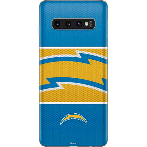 NFL Los Angeles Chargers Zone Block Galaxy S10 Skin