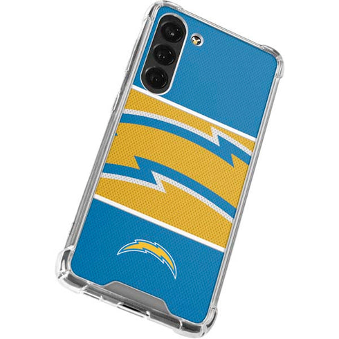 NFL Los Angeles Chargers Zone Block Galaxy S24 FE Clear Case