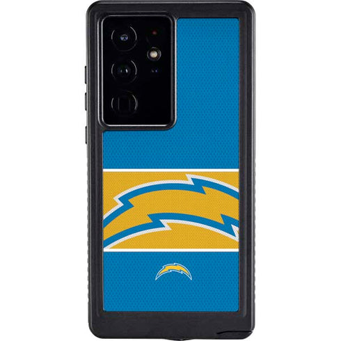 NFL Los Angeles Chargers Zone Block Galaxy S24 Ultra Waterproof Case