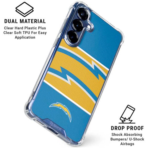 NFL Los Angeles Chargers Zone Block Galaxy S25 Clear Case