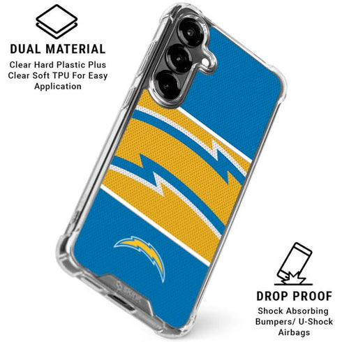 NFL Los Angeles Chargers Zone Block Galaxy S26 Plus Clear Case