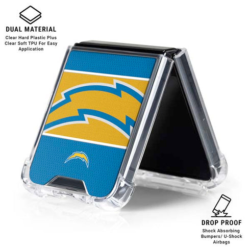 NFL Los Angeles Chargers Zone Block Galaxy Z Flip6 Clear Case