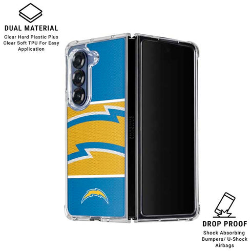 NFL Los Angeles Chargers Zone Block Galaxy Z Fold6 Clear Case