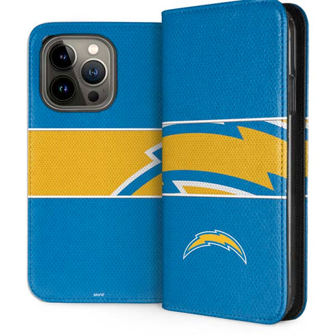 NFL Los Angeles Chargers Zone Block iPhone 14 Pro Folio Case