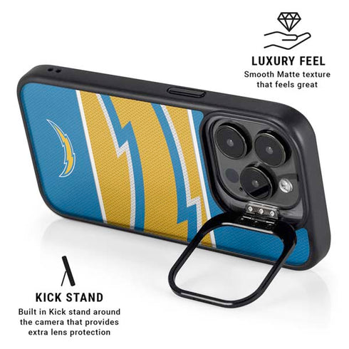 NFL Los Angeles Chargers Zone Block iPhone 14 Pro Max Kickstand Case