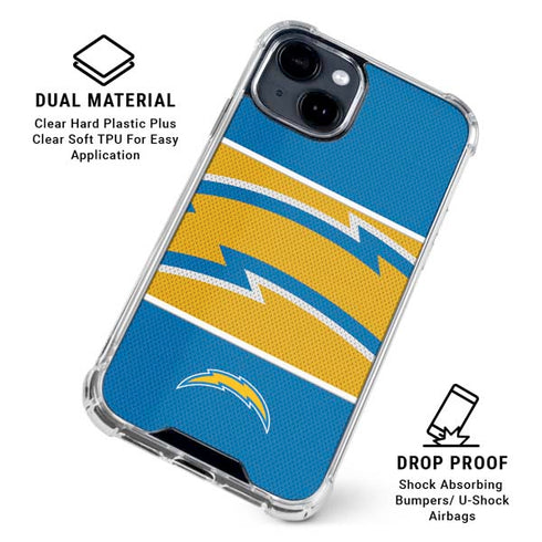 NFL Los Angeles Chargers Zone Block iPhone 15 Clear Case